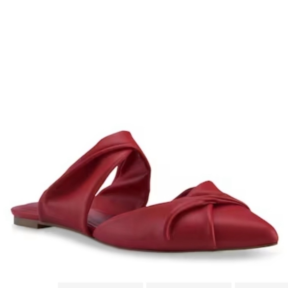 Marc Fisher Women Satera Red Pointed Toe Flats Loafer shoes sz 8M